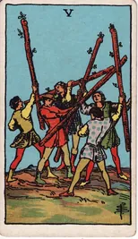 Five of Wands — 5 Gậy