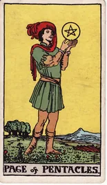 Page of Pentacles — Tiểu Đồng Tiền