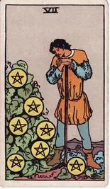 Seven of Pentacles — 7 Tiền