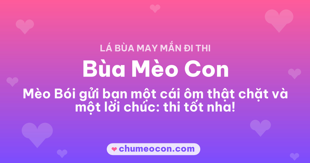Ảnh kết quả: Mình rút được Bùa Mèo Con — rút thử lá bùa đi thi của bạn nè!