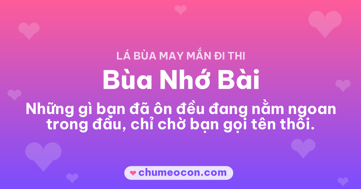 Ảnh kết quả: Mình rút được Bùa Nhớ Bài — rút thử lá bùa đi thi của bạn nè!