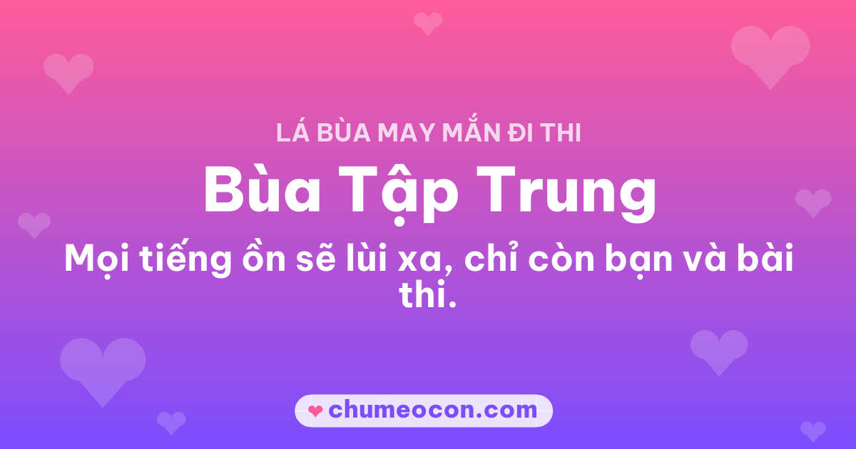 Ảnh kết quả: Mình rút được Bùa Tập Trung — rút thử lá bùa đi thi của bạn nè!