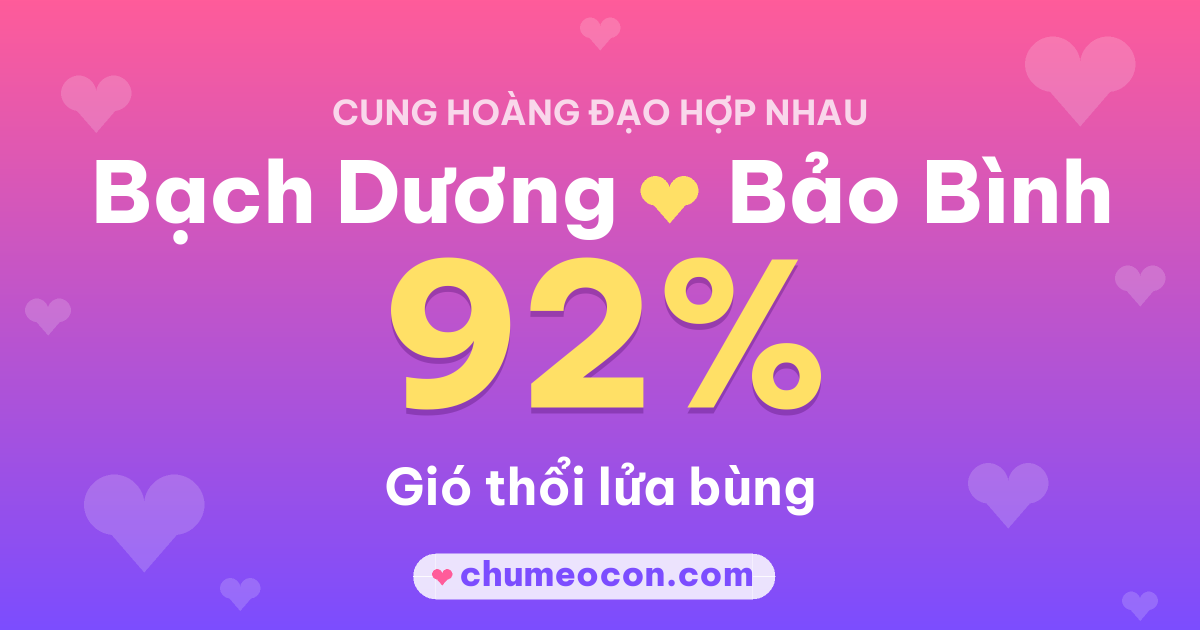Ảnh kết quả: Bạch Dương và Bảo Bình có hợp nhau không? 92%