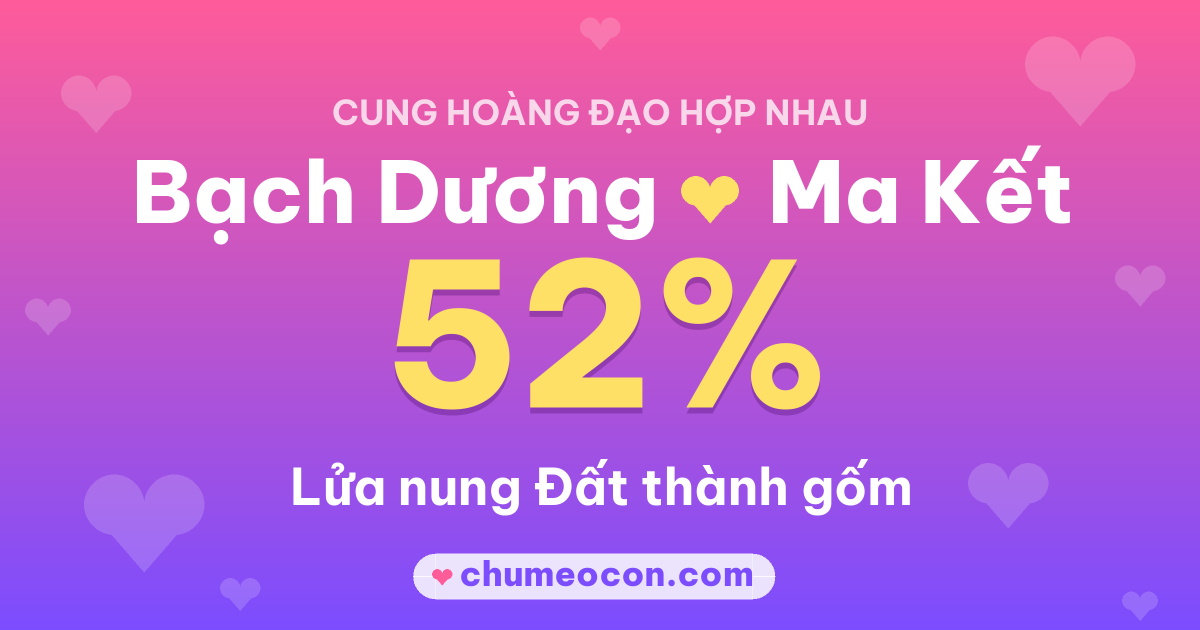 Ảnh kết quả: Bạch Dương và Ma Kết có hợp nhau không? 52%