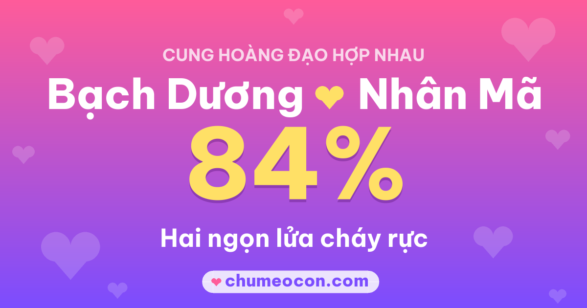 Ảnh kết quả: Bạch Dương và Nhân Mã có hợp nhau không? 84%
