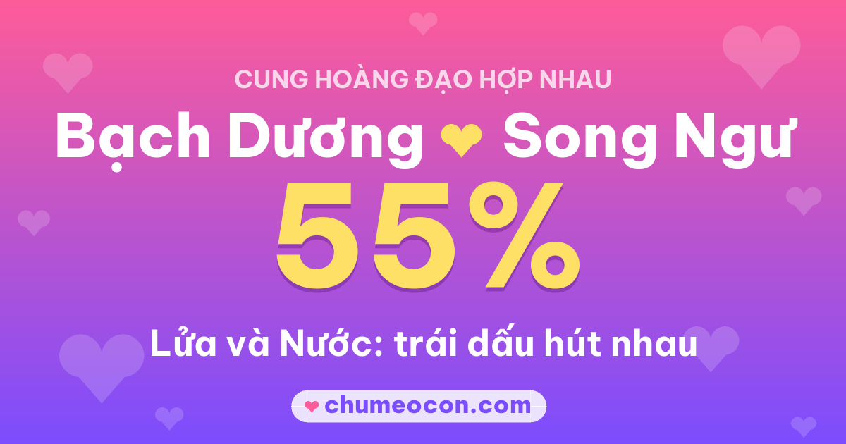 Ảnh kết quả: Bạch Dương và Song Ngư có hợp nhau không? 55%