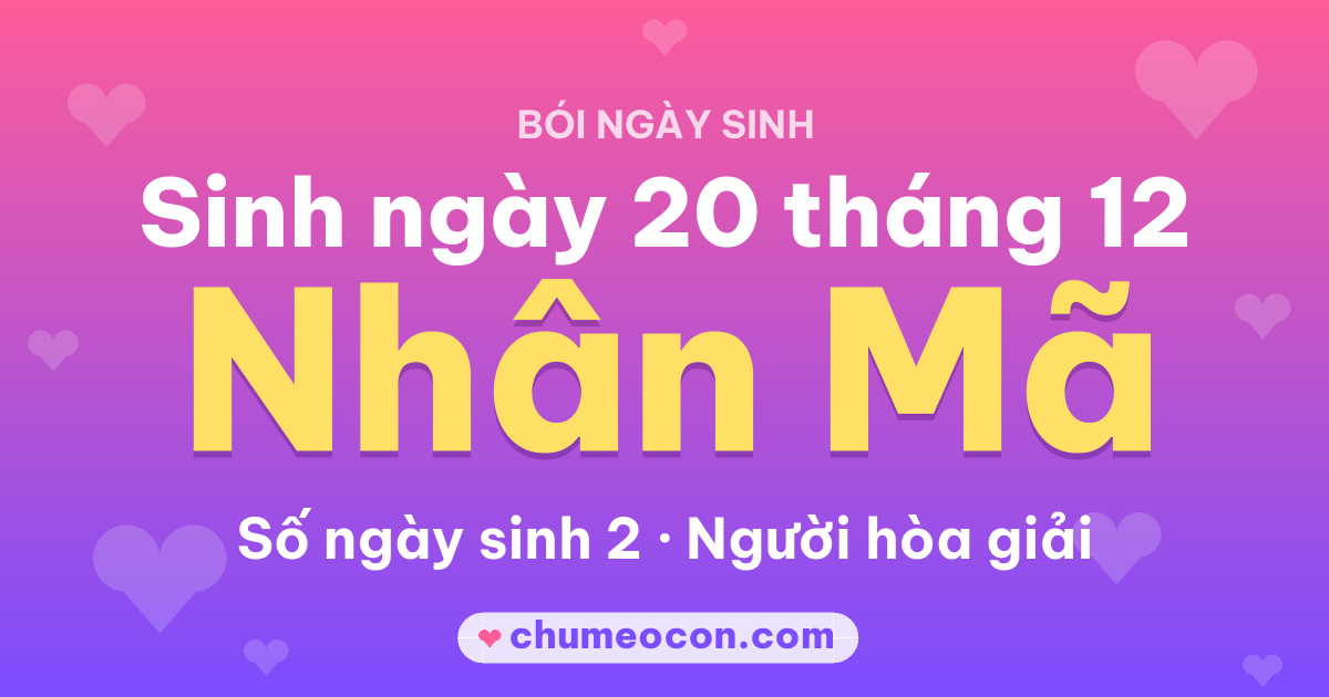 Ảnh kết quả: Sinh ngày 20 tháng 12: cung Nhân Mã, số ngày sinh 2