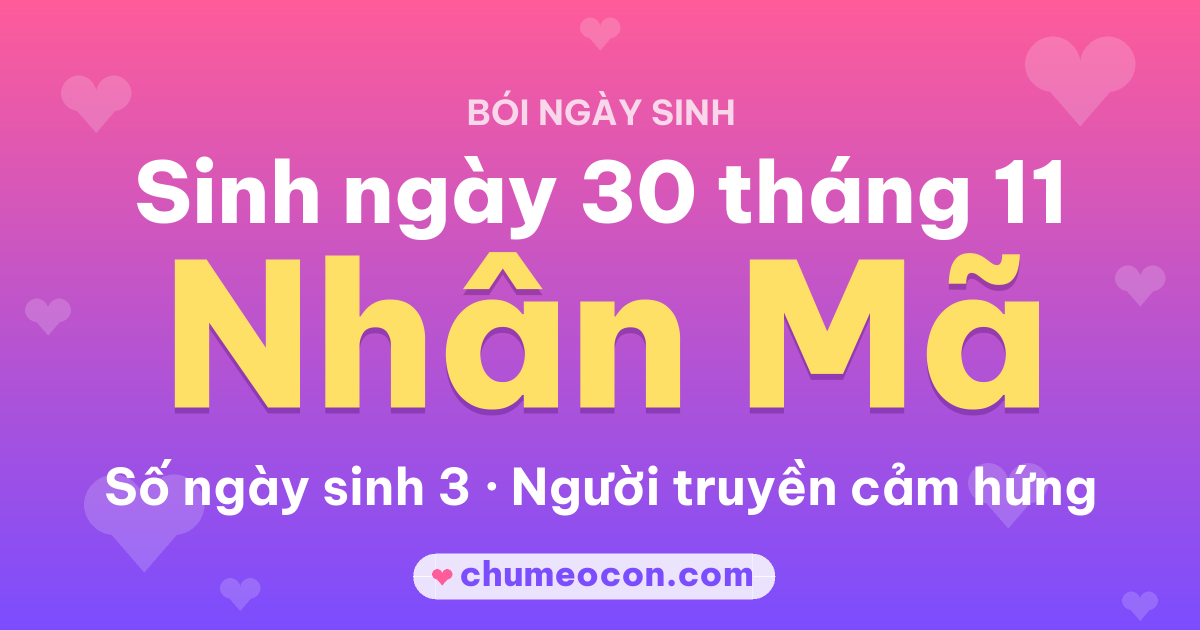 Ảnh kết quả: Sinh ngày 30 tháng 11: cung Nhân Mã, số ngày sinh 3