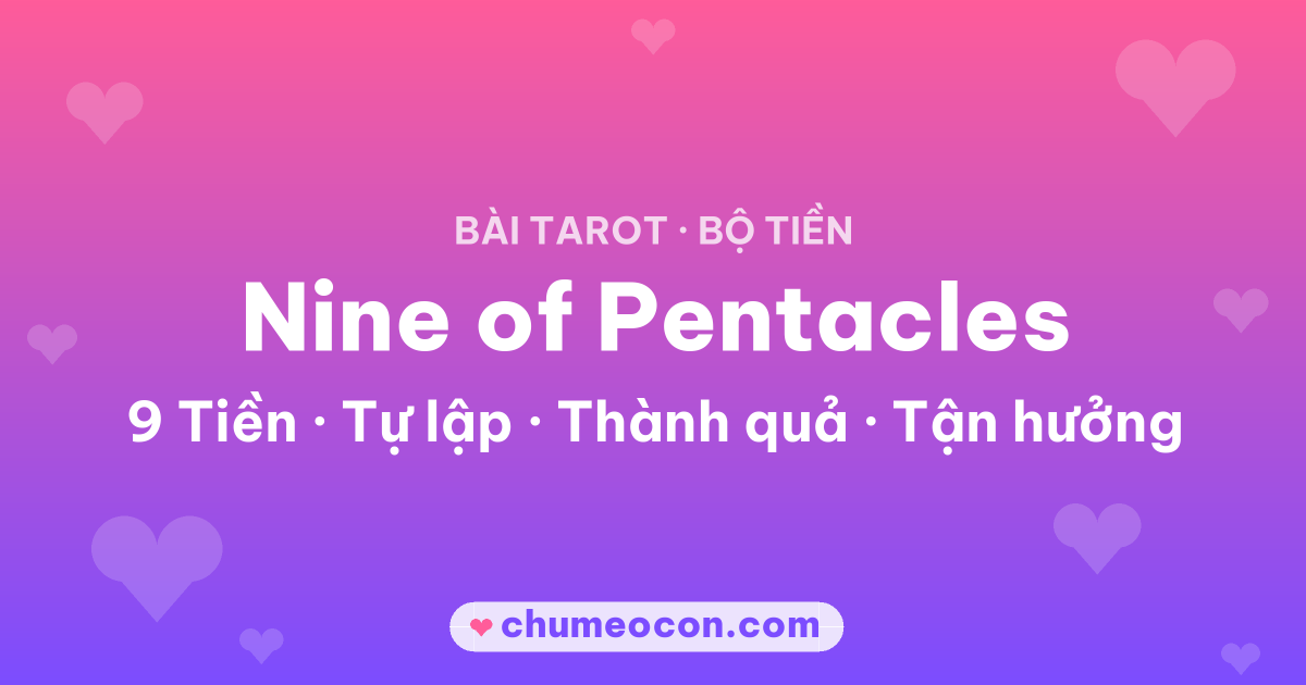 Ảnh kết quả: Lá bài Nine of Pentacles (9 Tiền)