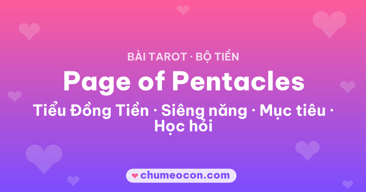 Ảnh kết quả: Lá bài Page of Pentacles (Tiểu Đồng Tiền)