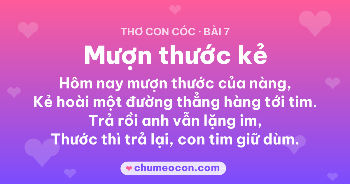 Ảnh kết quả: Thơ con cóc “Mượn thước kẻ” — đọc xong cười xỉu 😂
