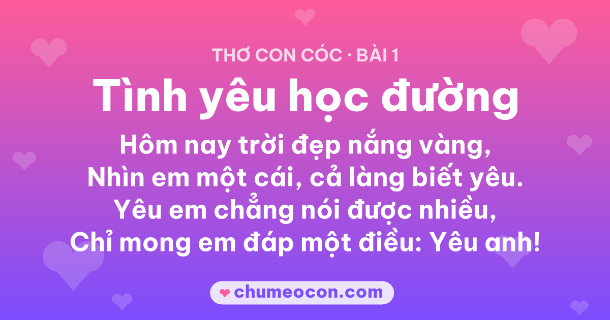 Ảnh kết quả: Thơ con cóc “Tình yêu học đường” — đọc xong cười xỉu 😂