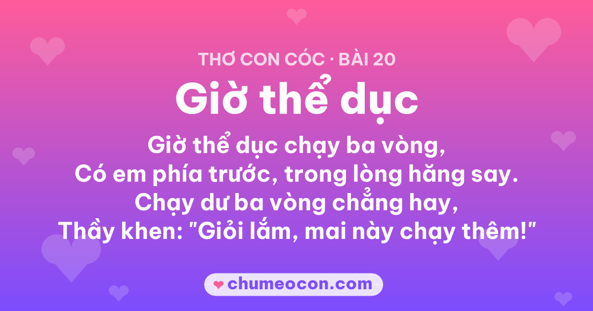 Ảnh kết quả: Thơ con cóc “Giờ thể dục” — đọc xong cười xỉu 😂