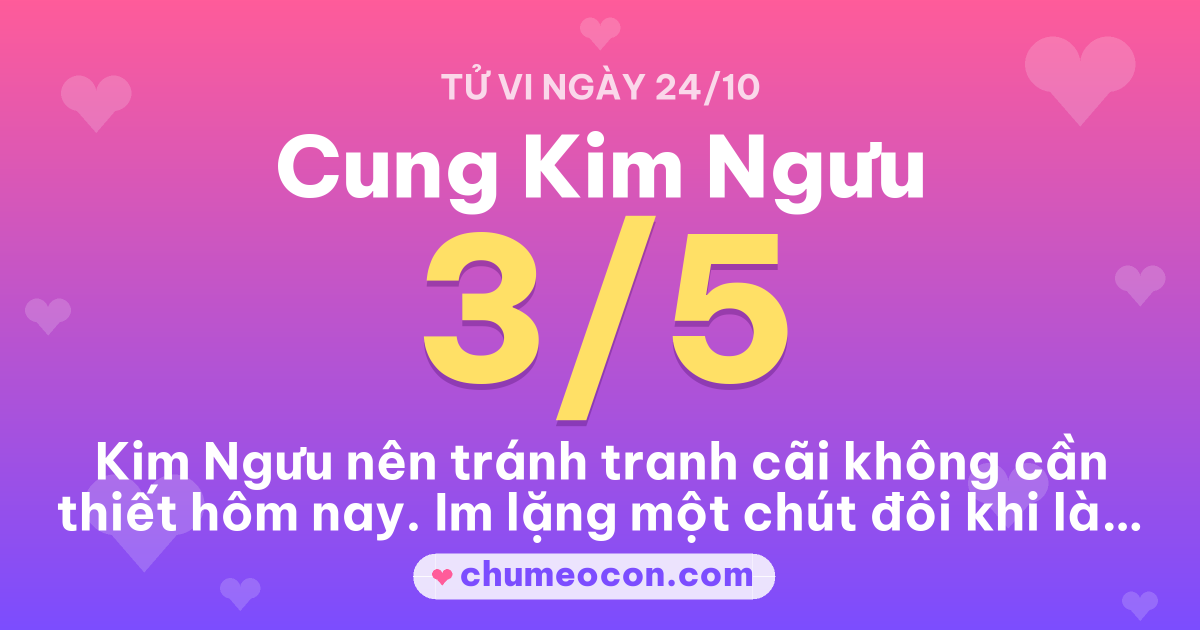 Ảnh kết quả: Tử vi hôm nay cung Kim Ngưu: 3/5 sao