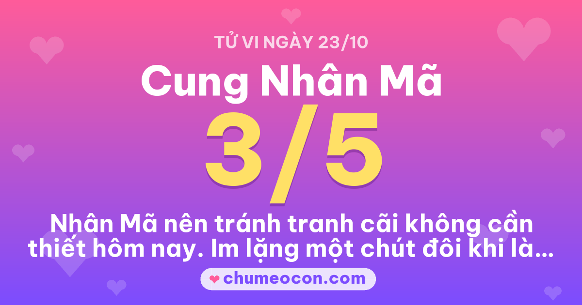 Ảnh kết quả: Tử vi hôm nay cung Nhân Mã: 3/5 sao