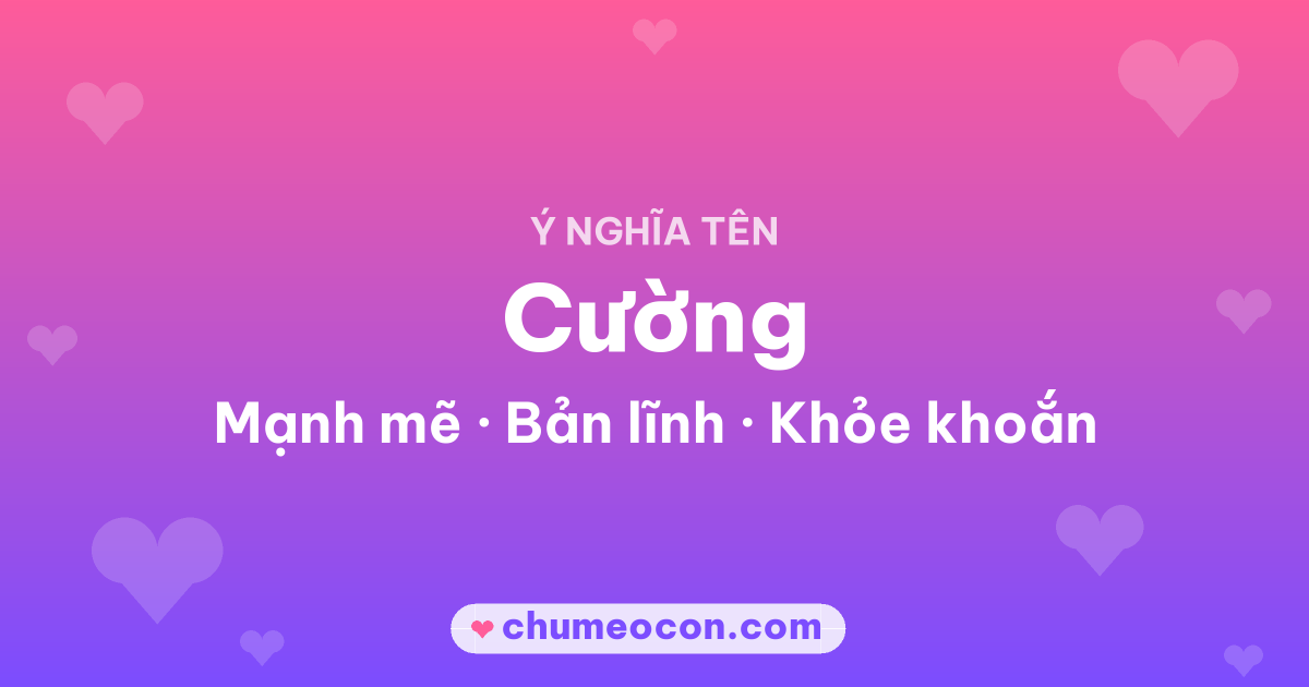 Ảnh kết quả: Ý nghĩa tên Cường — Mạnh mẽ, Bản lĩnh, Khỏe khoắn