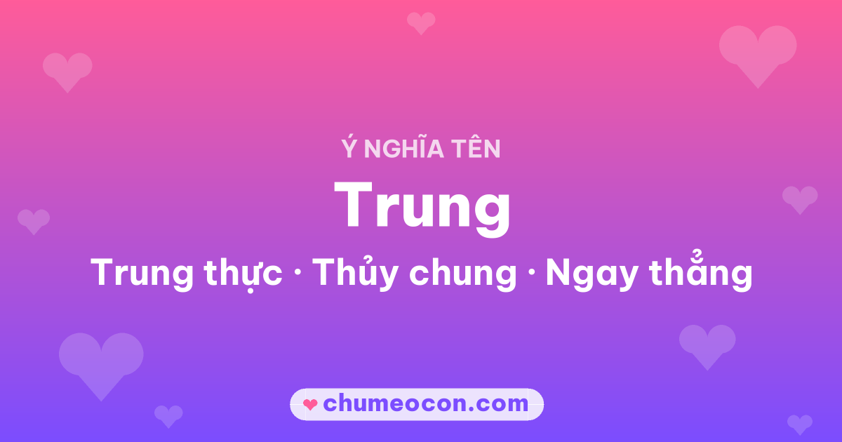 Ảnh kết quả: Ý nghĩa tên Trung — Trung thực, Thủy chung, Ngay thẳng