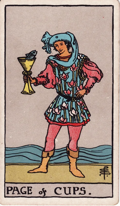Page of Cups — Tiểu Đồng Cốc