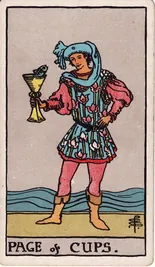 Page of Cups — Tiểu Đồng Cốc