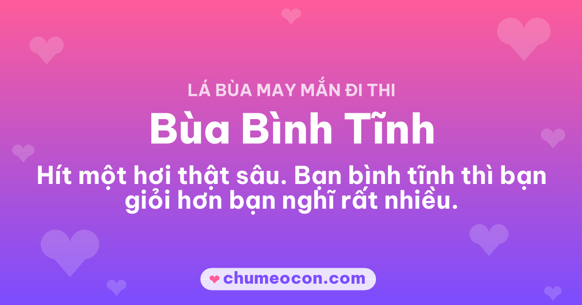 Ảnh kết quả: Mình rút được Bùa Bình Tĩnh — rút thử lá bùa đi thi của bạn nè!