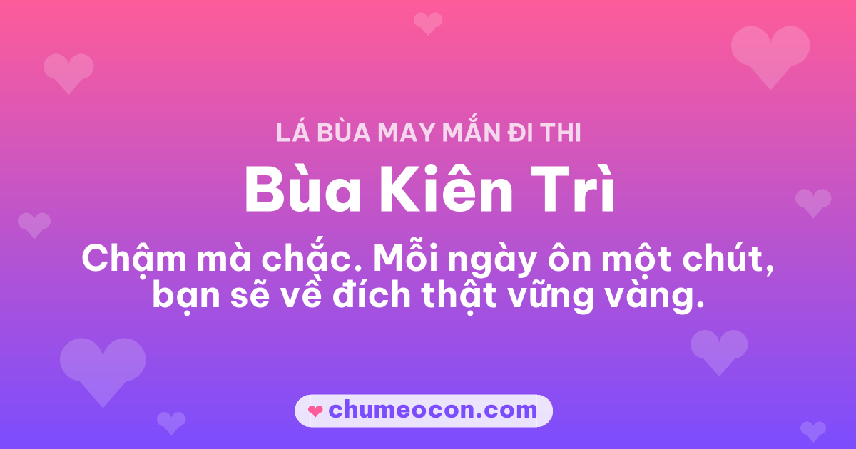 Ảnh kết quả: Mình rút được Bùa Kiên Trì — rút thử lá bùa đi thi của bạn nè!