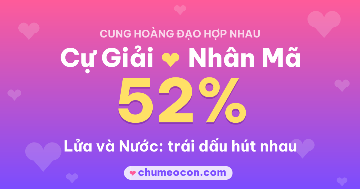 Ảnh kết quả: Cự Giải và Nhân Mã có hợp nhau không? 52%