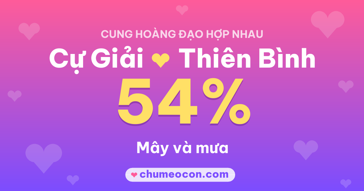 Ảnh kết quả: Cự Giải và Thiên Bình có hợp nhau không? 54%