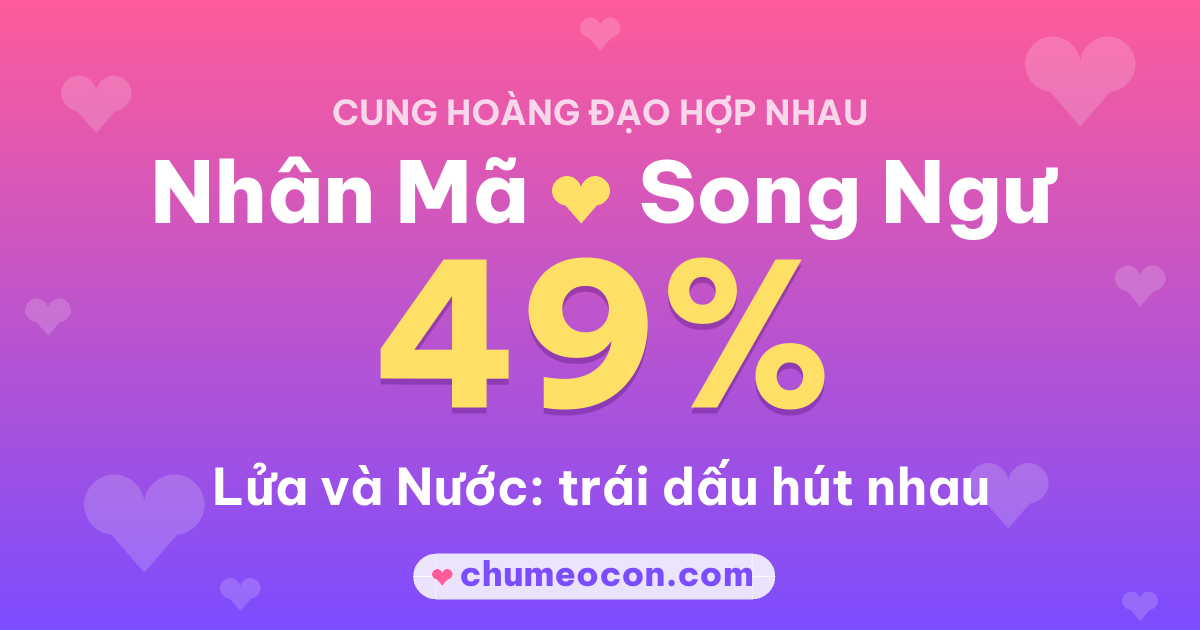 Ảnh kết quả: Nhân Mã và Song Ngư có hợp nhau không? 49%