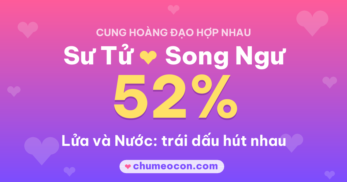 Ảnh kết quả: Sư Tử và Song Ngư có hợp nhau không? 52%