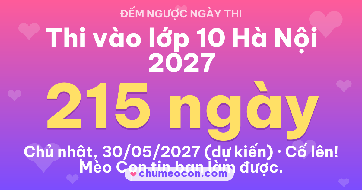 Ảnh kết quả: Đếm ngược: Thi vào lớp 10 Hà Nội 2027