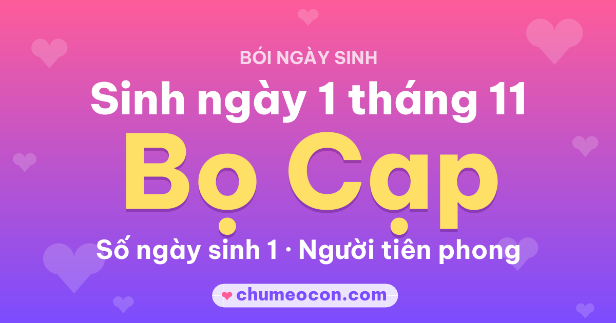 Ảnh kết quả: Sinh ngày 1 tháng 11: cung Bọ Cạp, số ngày sinh 1