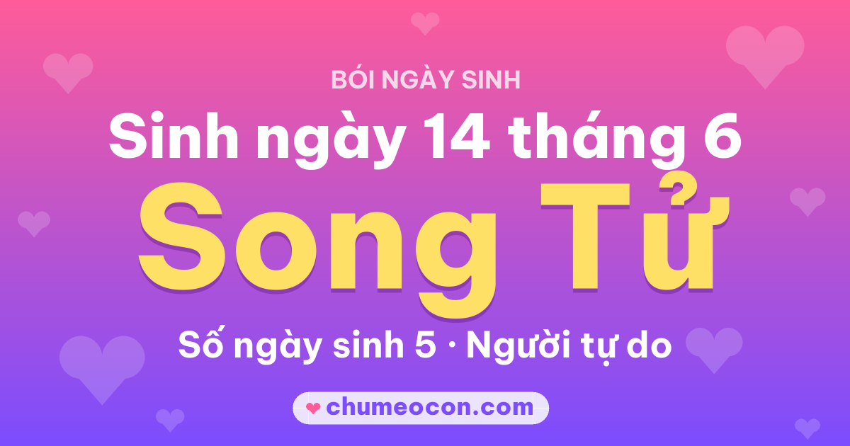 Ảnh kết quả: Sinh ngày 14 tháng 6: cung Song Tử, số ngày sinh 5