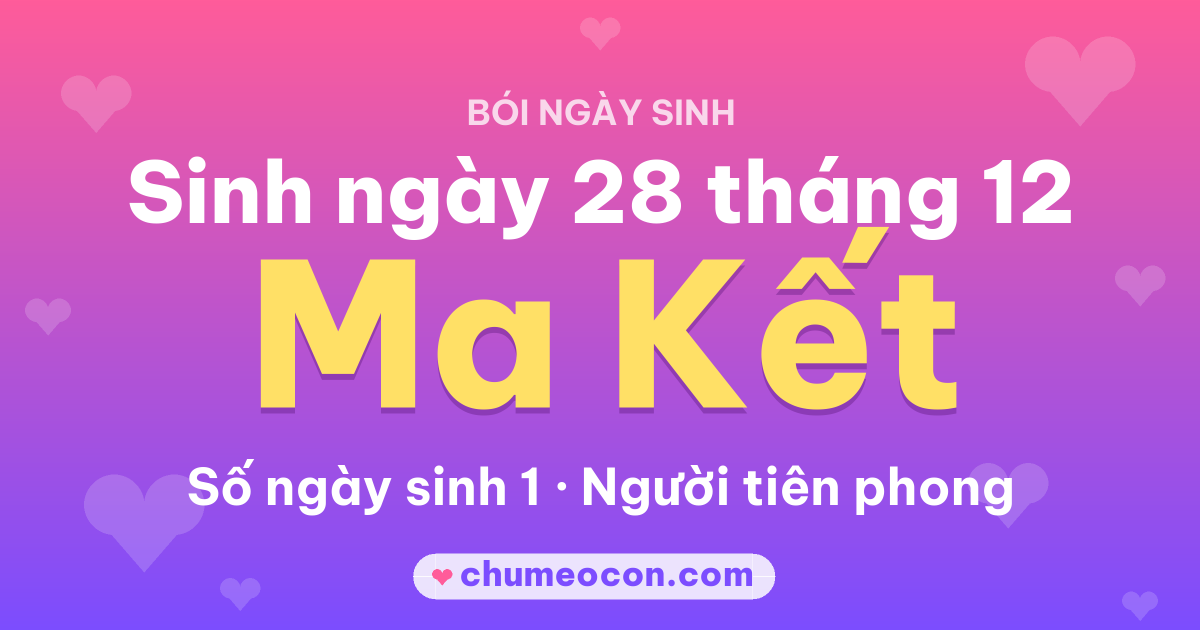 Ảnh kết quả: Sinh ngày 28 tháng 12: cung Ma Kết, số ngày sinh 1