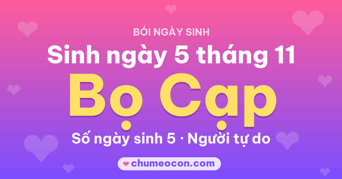 Ảnh kết quả: Sinh ngày 5 tháng 11: cung Bọ Cạp, số ngày sinh 5