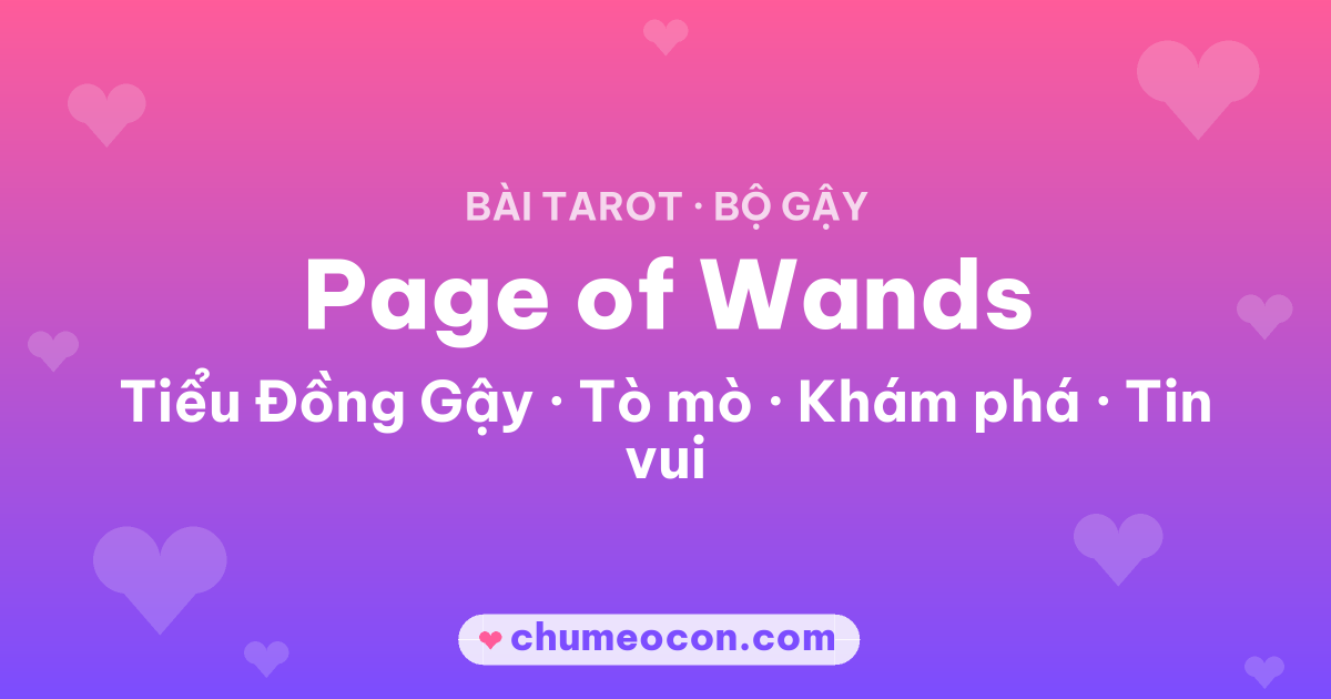 Ảnh kết quả: Lá bài Page of Wands (Tiểu Đồng Gậy)