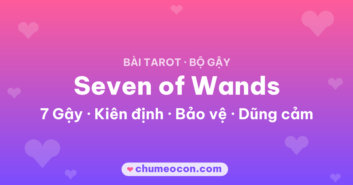Ảnh kết quả: Lá bài Seven of Wands (7 Gậy)