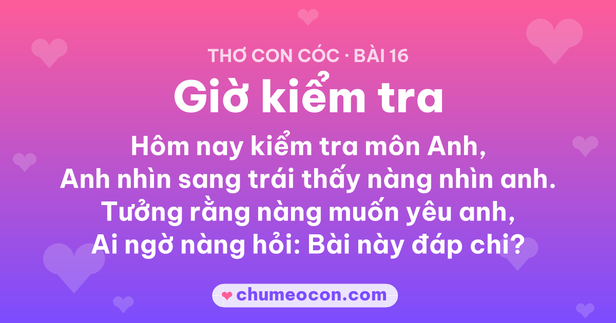 Ảnh kết quả: Thơ con cóc “Giờ kiểm tra” — đọc xong cười xỉu 😂