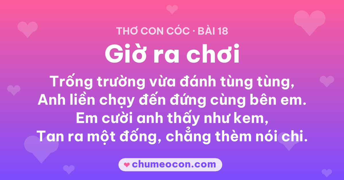 Ảnh kết quả: Thơ con cóc “Giờ ra chơi” — đọc xong cười xỉu 😂