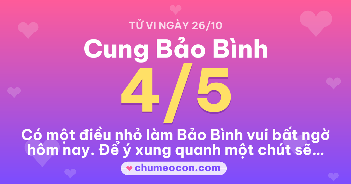 Ảnh kết quả: Tử vi hôm nay cung Bảo Bình: 4/5 sao