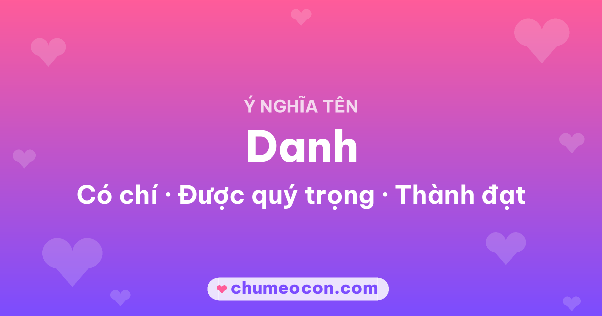Ảnh kết quả: Ý nghĩa tên Danh — Có chí, Được quý trọng, Thành đạt
