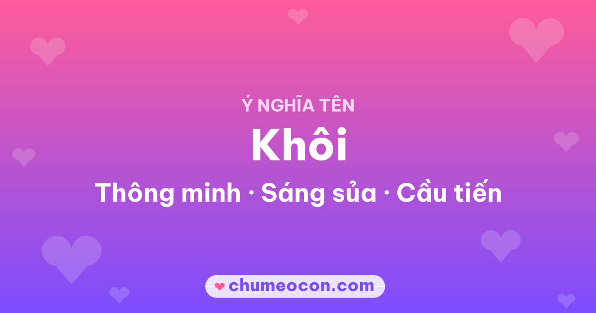 Ảnh kết quả: Ý nghĩa tên Khôi — Thông minh, Sáng sủa, Cầu tiến